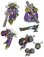 Concept sketches of Sigma's 1st form for Mega Man X7.