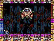Ashe fighting Albert in the Mega Man a minigame.