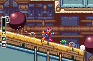 The indestructible iron balls. Rolls down the slope, running over and instantly destroying any enemies along the way.
