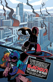 Break Man watches the damage caused by Ra Moon.