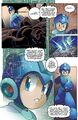 Mega Man using the Variable Weapons System to copy Bomb Man's special weapon in the Archie Comics series