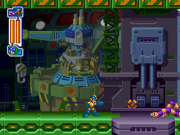 Mega Man using Flash Bomb.