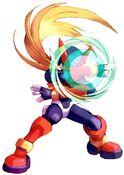 Zero with the Shield Boomerang in Mega Man Zero.