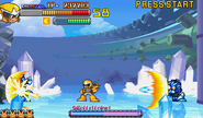 Proto Man using Pharaoh Wave in Mega Man 2: The Power Fighters