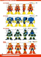 Front, side, and back view of Bubble Man.