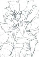 Spike Rosered sketch for Mega Man X5.
