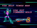Weapon Get of Mega Man gaining the Tornado Hold.