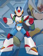 Second Armor X's 3D model in Mega Man X DiVE.