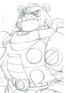 MMX5SketchGrizzly.jpg (393 KB) Crescent Grizzly sketch for Mega Man X5.