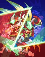 Mega Man Zero/ZX Legacy Collection cover art.