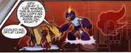 Mega Man obtaining Atomic Fire in the Mega Man comic.