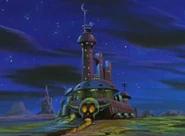 Skull Fortress from the Mega Man animated series.
