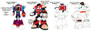 Concepts of two Hunters from Sigma's flashback from Mega Man X4.