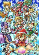 MegaManXChristmasIllustrationYoshihiroIwamoto