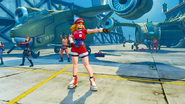 Sakura Kasugano dressed with a Roll costume in Street Fighter V: Arcade Edition.