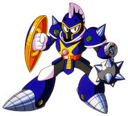 Knight Man's original Mega Man 6 artwork.