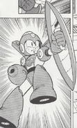 Mega Man using the Proto Shield in the Rockman 7 manga.