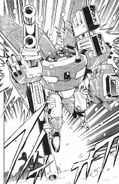 X riding the Ride Armor Eagle in the Rockman X4 manga.