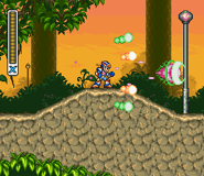 X firing a Cross Charge Shot.