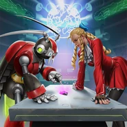 Firefly with Karin Kanzuki for the TEPPEN card Analyzing the Light