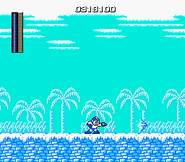 Mega Man with Ice Slasher in Mega Man.