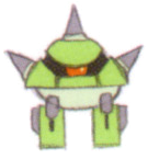 Concept art of Rolling Gabyoall from Mega Man Maverick Hunter X.