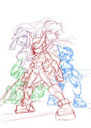 Sketch of the celebratory piece.