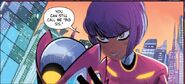 Suna removing her zero helmet from Mega Man: Fully Charged #4 drawn by Stefano Simeone