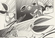 Cut Man throwing Rolling Cutter without his arms in Mega Man Gigamix.