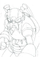 Shining Firefly sketch for the Mega Man X5 opening