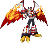 Flaming Storm Eagle artwork in Mega Man X DiVE.