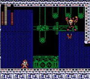 MM3MagnetMissile.png (97 KB) Mega Man using Magnet Missile against a Doc Robot in Mega Man 3.