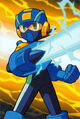 MegaMan using Elec Sword (with a different weapon arm).