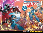 Mega Man: Worlds Unite Battles #1: Cover art.