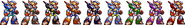 X equipped will all weapons in the Falcon Armor from Mega Man X5.