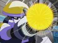 FlashManNeonLightAxess46.png (807 KB) FlashMan using Neon Light against MegaMan, episode 46.