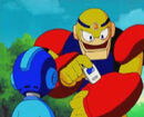 Guts Man in Super Adventure Rockman.