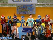Eguchi at Rockman's 20th anniversary.