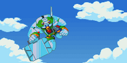 A case being given by Ripot in Mega Man Battle & Chase.