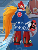 Festive Zero's 3D Model Back side in Mega Man X DiVE.