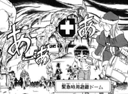 Evacuation dome in the manga