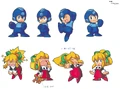 MM8 Chibi Mega Man and Roll