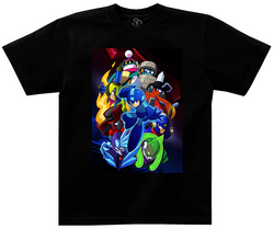 megaman ロックマン rockman ゲーム　アニメ　Tシャツ ロックマン MEGA MAN メガマン Tシャツ L 黒 ゲームTシャツ 古着
