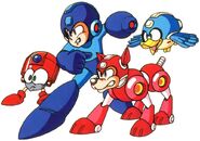 Beat with Mega Man, Rush, and Eddie in Mega Man 6.