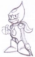 Concept art of Oil Man for Mega Man Powered Up.