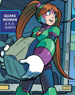 Quake Woman's updated character design in Issue 34.