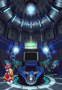 Full pan of Mega Man X4 Hunter Headquarters.