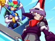 Prometheus and Pandora on the train carrying Biometal Model A.