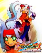 Mega Man Zero/ZX Legacy Collection celebratory art, an update of an art done by him in 2008.