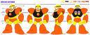 Guts Man character sheet from "Mega Man Official Complete Works".